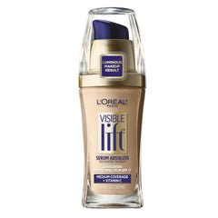 Frasco de L'Oréal Paris Visible Lift Serum Absolute mostrando tono uniforme para piel radiante.