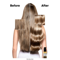 L’Oréal Professionnel Paris Absolut Repair Bi-phase Oil texture close-up shows lightweight finish.