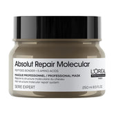 L’Oréal Professionnel Paris Absolut Repair Molecular Mask bottle closeup for deep hydration.