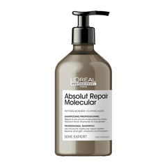 L’Oréal Professionnel Paris Absolut Repair Molecular Shampoo bottle, sulfate-free formula for damaged hair