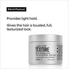 L’Oréal Professionnel Paris Architexture provides a natural matte finish with defined texture.
