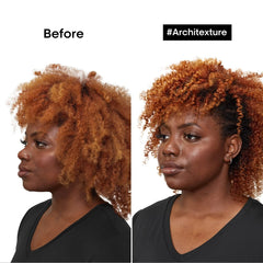 L’Oréal Professionnel Paris Architexture demonstrates texture for damp or dry hair.