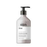 L'Oréal Professionnel Paris purple shampoo bottle with violet pigments neutralizing yellow tones.
