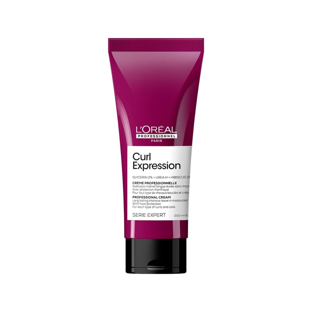L'Oréal Professionnel Paris Curl Expression Leave-In Cream bottle hydrates curls.