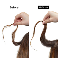 Inforcer shampoo texture close-up reveals rich lather for fragile hair care
