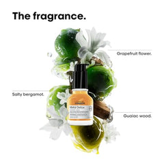 L’Oréal Metal Detox Leave-In Oil on wet hair before styling provides heat protection