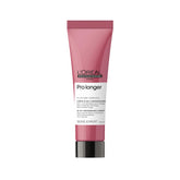 L’Oréal Professionnel Paris Pro Longer heat protectant cream bottle safeguards hair from heat while adding shine.