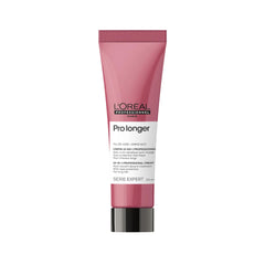 L’Oréal Professionnel Paris Pro Longer heat protectant cream bottle safeguards hair from heat while adding shine.
