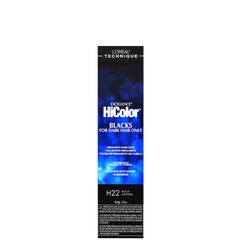 L'OREAL TECHNIQUE HiColor Violet & Black bottle for dark bases with no brassiness and lasting color