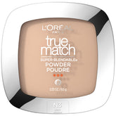 L'Oréal Paris True Match Polvo Natural Buff, aplicación suave para acabado natural.