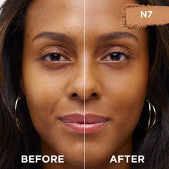 True Match powder swatches display a true shade match to skin tone.