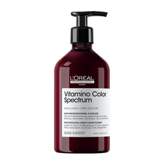 Loreal Vitamino Color Spectrum deep conditioner bottle front view highlighting vibrant color retention