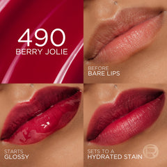 L'Oréal Paris Hyaluron Tint Lip Stain Serum ofrece hidratación inmediata y tono suave.
