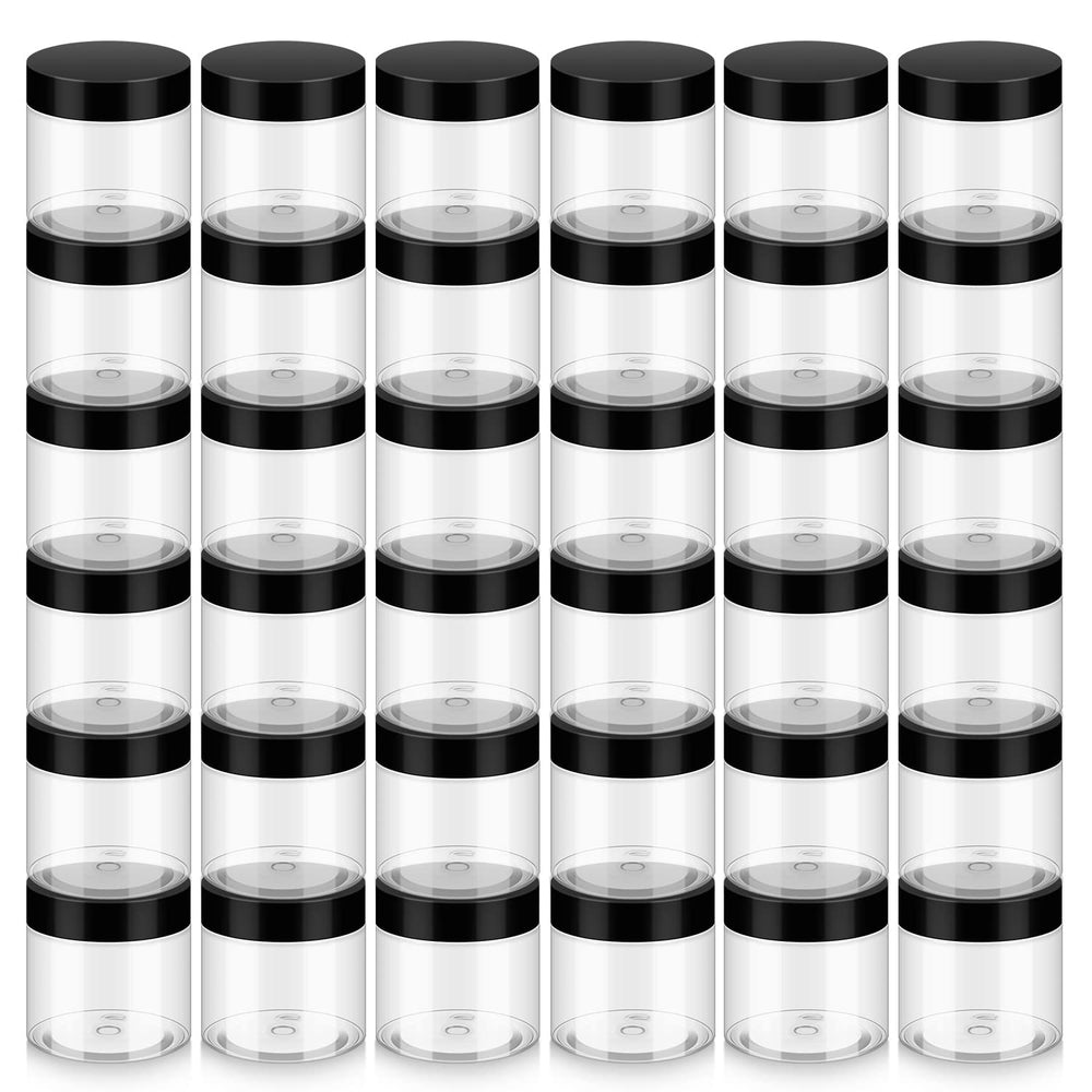 Loretoy 2oz plastic jar body shows clear, portable storage for cosmetics