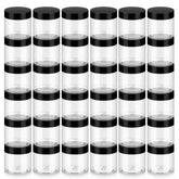 Loretoy 2oz plastic jar body shows clear, portable storage for cosmetics
