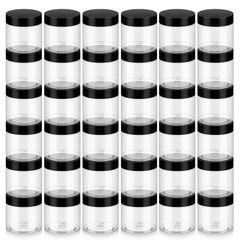 Loretoy 2oz plastic jar body shows clear, portable storage for cosmetics