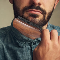 LORSEX brush for beard styling with even oil distribution.
