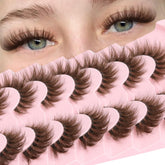 Losha Brown Lashes fluffy cat eye for a natural lifted look