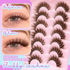 Losha Brown Lashes soft fibers blend with real lashes
