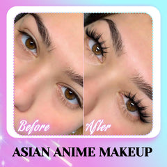 Losha Lashes natural criss-cross design for a subtle anime vibe.