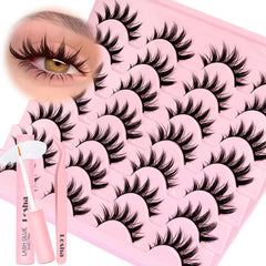 Losha Lashes Spiky Manga Lashes close-up showing wispy, spiky design for anime looks.