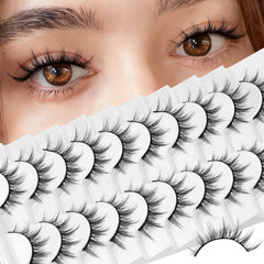 Losha Manga Lashes fluffy pack with crisscross clusters for a natural vivid look