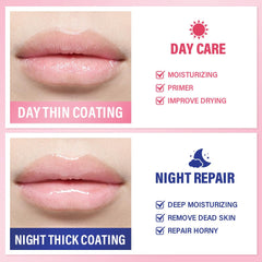 Loske Sleeping Lip Mask application step showing easy nightly lip care for nourished pout.