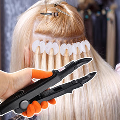 Lothee hair clips securing extensions for precise placement