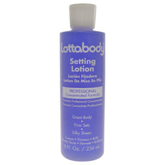Lotta Body setting lotion bottle for fast-drying, voluminous styling.