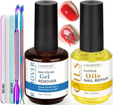 LOUINSTIC quita esmalte gel, conjunto rápido para remover gel fácilmente.