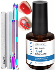 LOUINSTIC removedor de gel para uñas en botella de 15 ml, retirada rápida sin remojo