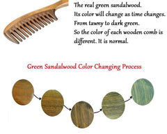 Louise Maelys ergonomic handle sandalwood comb for comfortable styling.