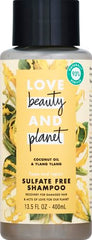 Love Beauty and Planet Intensive Repair Shampoo being poured for smooth rinsing.