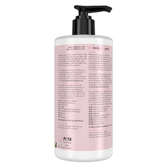 Textura cremosa de loción Love Beauty and Planet murumuru-rosa para aplicar fácilmente