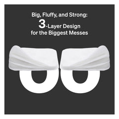 Love Noobs lint-free cotton pad—extra-large for efficient diaper changes.