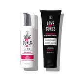 Love Ur Curls All-in-One Cream bottle pour for defined, hydrated curls.