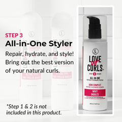 Close-up of Love Ur Curls texture showing lightweight hydration for waves.