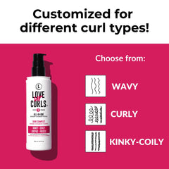 Love Ur Curls on display with natural lighting suggests fresh, hydrated styling.