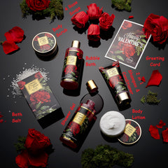 Lovery exotic rose bath salts providing a calming aroma for a relaxing soak