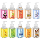 Lovery foaming hand soap pack-10 bottles arranged for easy sharing and refilling.