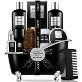 Lovery gift set for men with beard kit and body care essentials, ideal for at-home spa rituals