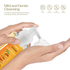 Lovery aloe vera infusion soap bottle highlighting moisturizing feel for dry hands.