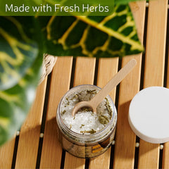LOVERY Lemon Basil Epsom salt jar for bright, uplifting baths.