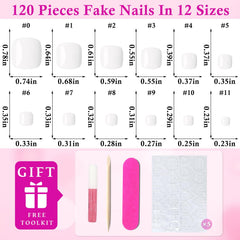 LoveOurHome short square white toenails provide a clean, elegant shape for everyday wear.
