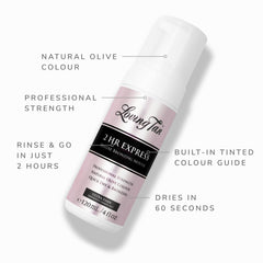 Loving Tan mousse texture during application for smooth, even coverage