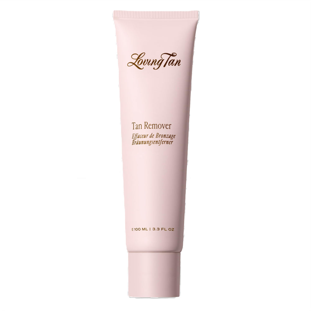 Loving Tan Deluxe Tan Remover Gel bottle showing easy self-tan removal