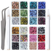LPBeads conjunto de cristales facetados, 24 colores para manualidades brillantes