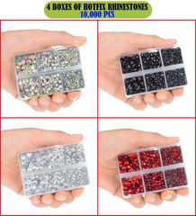 Piedras LPBeads hotfix rojo AB para efectos vibrantes en uñas y prendas.