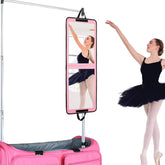 LPHUMEX portable pink full-length dance mirror for backstage touch-ups.