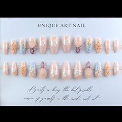 LPOODDNU ABS material almond nails provide durable, lightweight wear